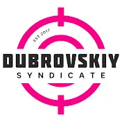 Розовый логотип Дубровский синдикат.